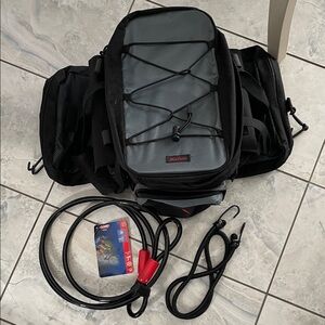 Via Malmo 17-22L expandable bike bag cooler + Abus Cobra cable bungee delivery